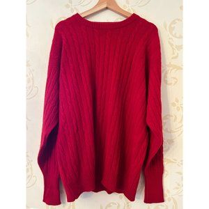Men's Medium Pringle of Scotland Pure 100% Cashmere Red 112cm Sweater